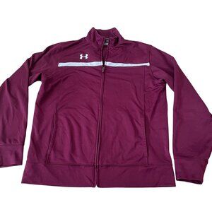 Under Armour Sweatshirt Men's Medium Maroon All-Season Gear Full-Zip Loose Fit